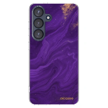 Picasee silikonska prozirna maskica za Samsung Galaxy S25 5G - Purple