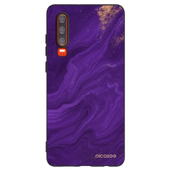 Picasee crna silikonska maskica za Huawei P30 - Purple