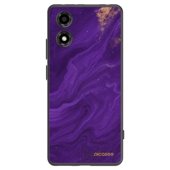 Picasee crna silikonska maskica za Motorola Moto E14 - Purple