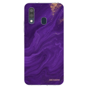Picasee silikonska prozirna maskica za Samsung Galaxy A40 A405F - Purple