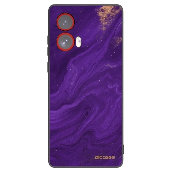 Picasee crna silikonska maskica za Motorola Edge 50 Fusion - Purple
