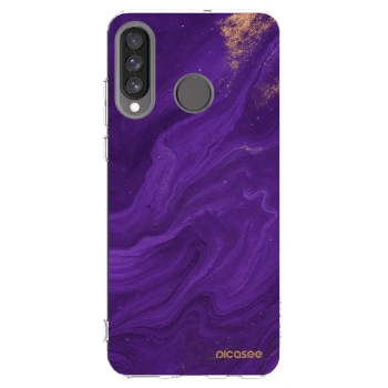 Picasee silikonska prozirna maskica za Huawei P30 Lite - Purple