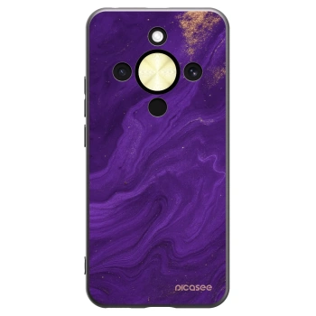 Picasee crna silikonska maskica za Honor Magic8 Lite 5G - Purple