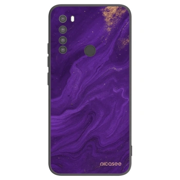 Picasee crna silikonska maskica za Xiaomi Redmi Note 8 - Purple