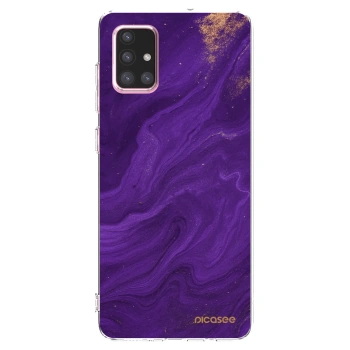 Picasee silikonska prozirna maskica za Samsung Galaxy A71 A715F - Purple