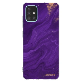Picasee silikonska prozirna maskica za Samsung Galaxy A51 A515F - Purple