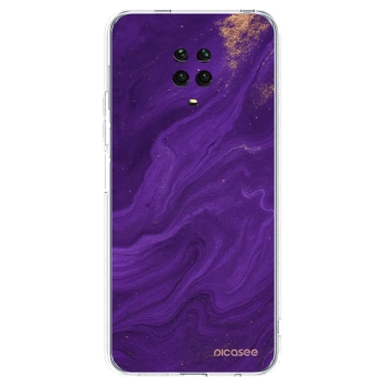 Picasee silikonska prozirna maskica za Xiaomi Redmi Note 9S - Purple