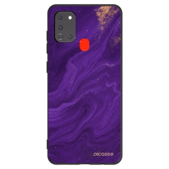 Picasee crna silikonska maskica za Samsung Galaxy A21s - Purple