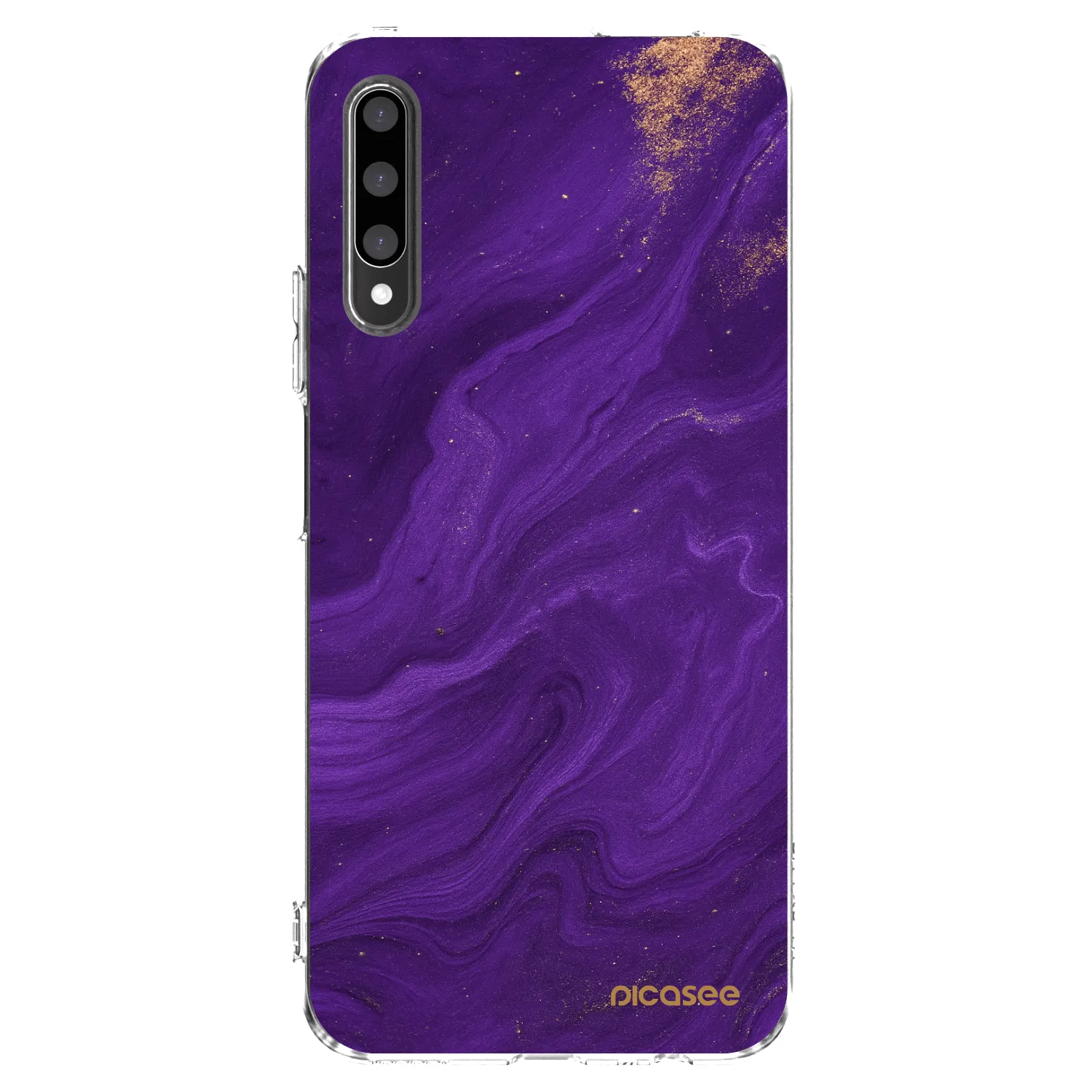 Picasee silikonska prozirna maskica za Honor 9X Pro - Purple