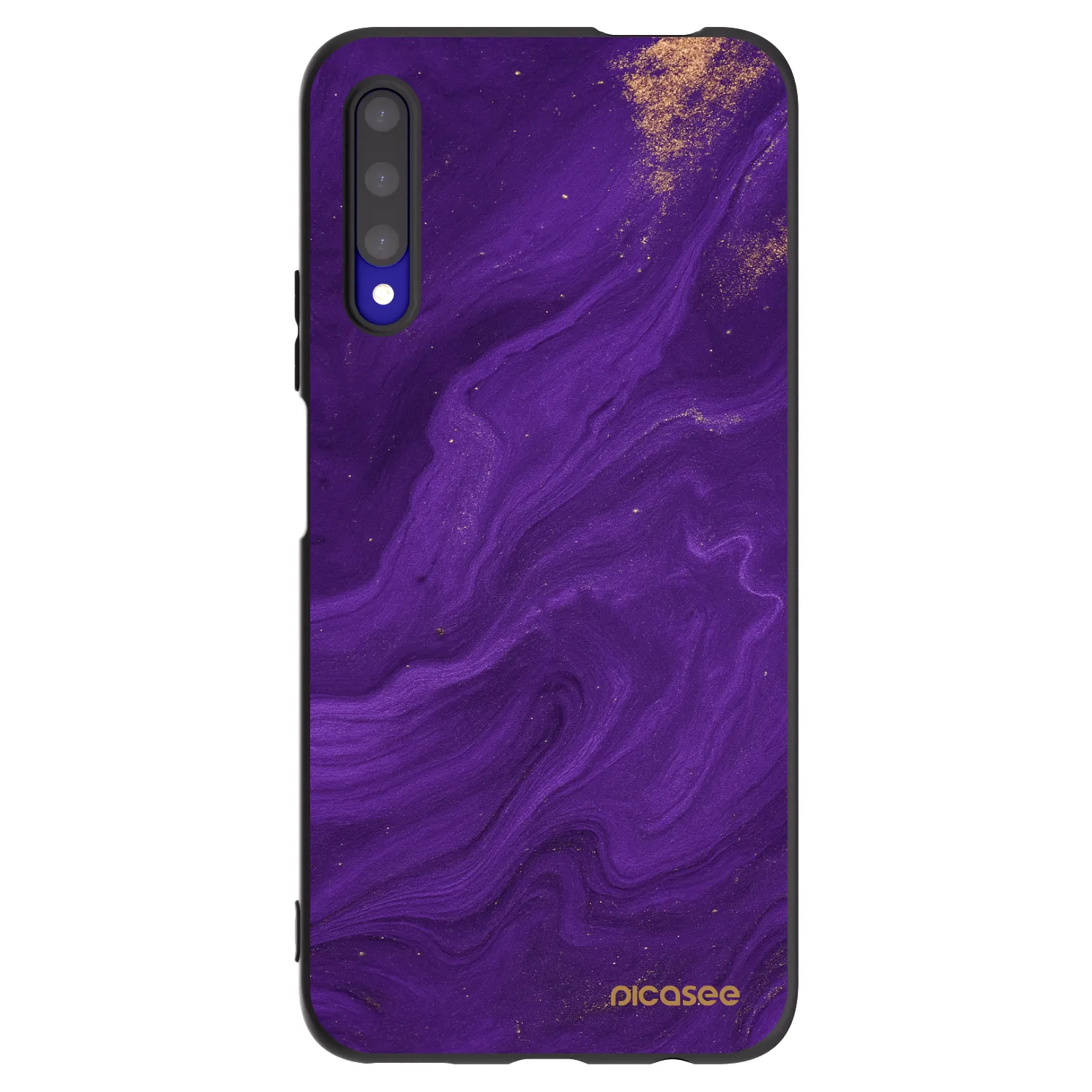 Picasee crna silikonska maskica za Honor 9X Pro - Purple
