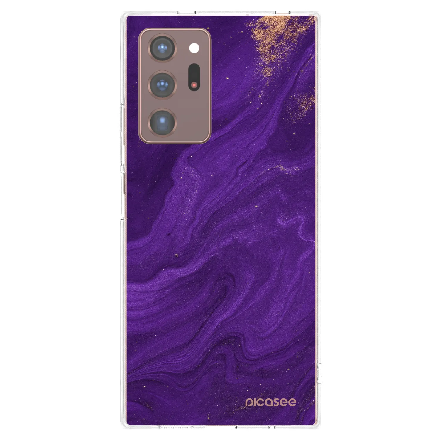 Picasee silikonska prozirna maskica za Samsung Galaxy Note 20 Ultra - Purple