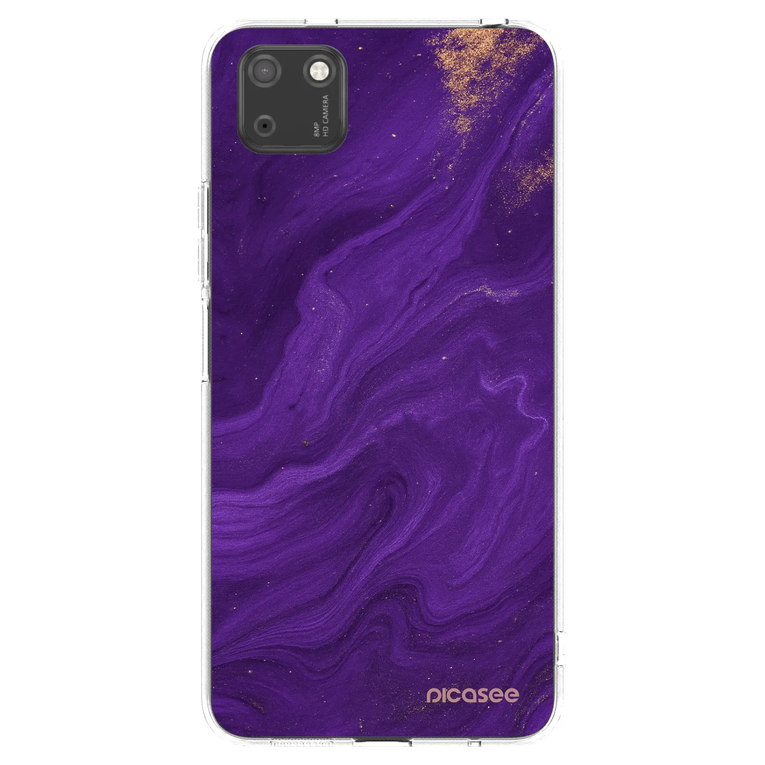 Picasee silikonska prozirna maskica za Huawei Y5P - Purple