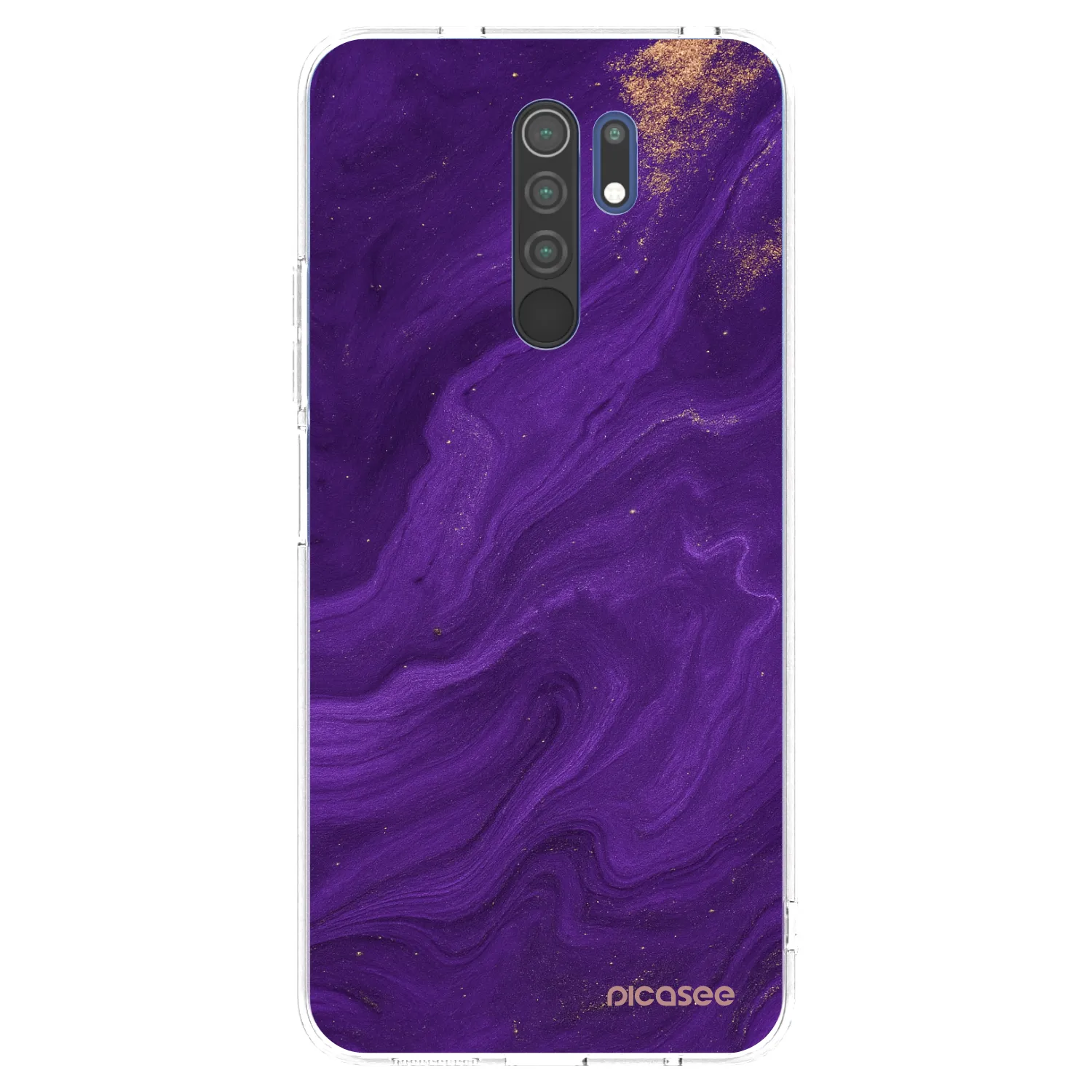 Picasee silikonska prozirna maskica za Xiaomi Redmi 9 - Purple