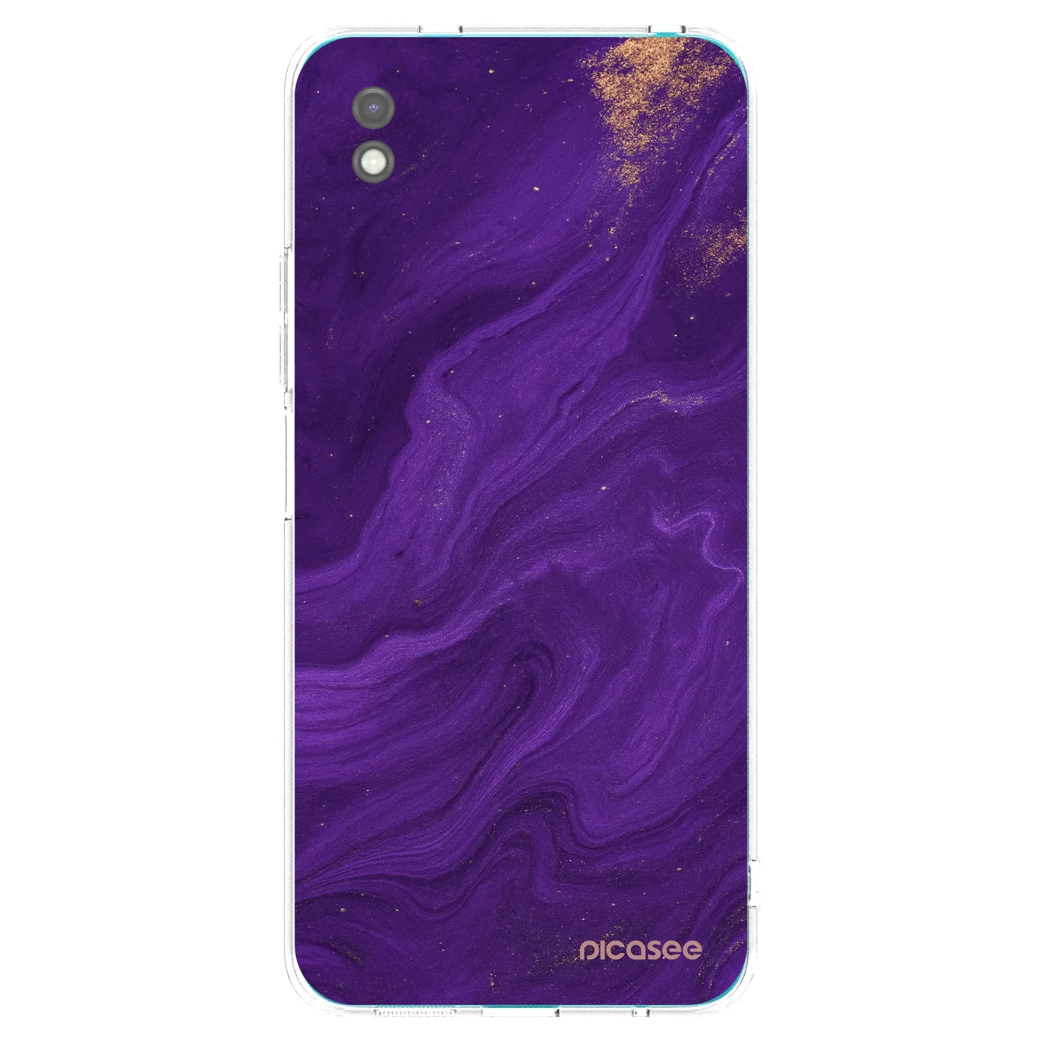 Picasee crna silikonska maskica za Xiaomi Redmi 9A - Purple