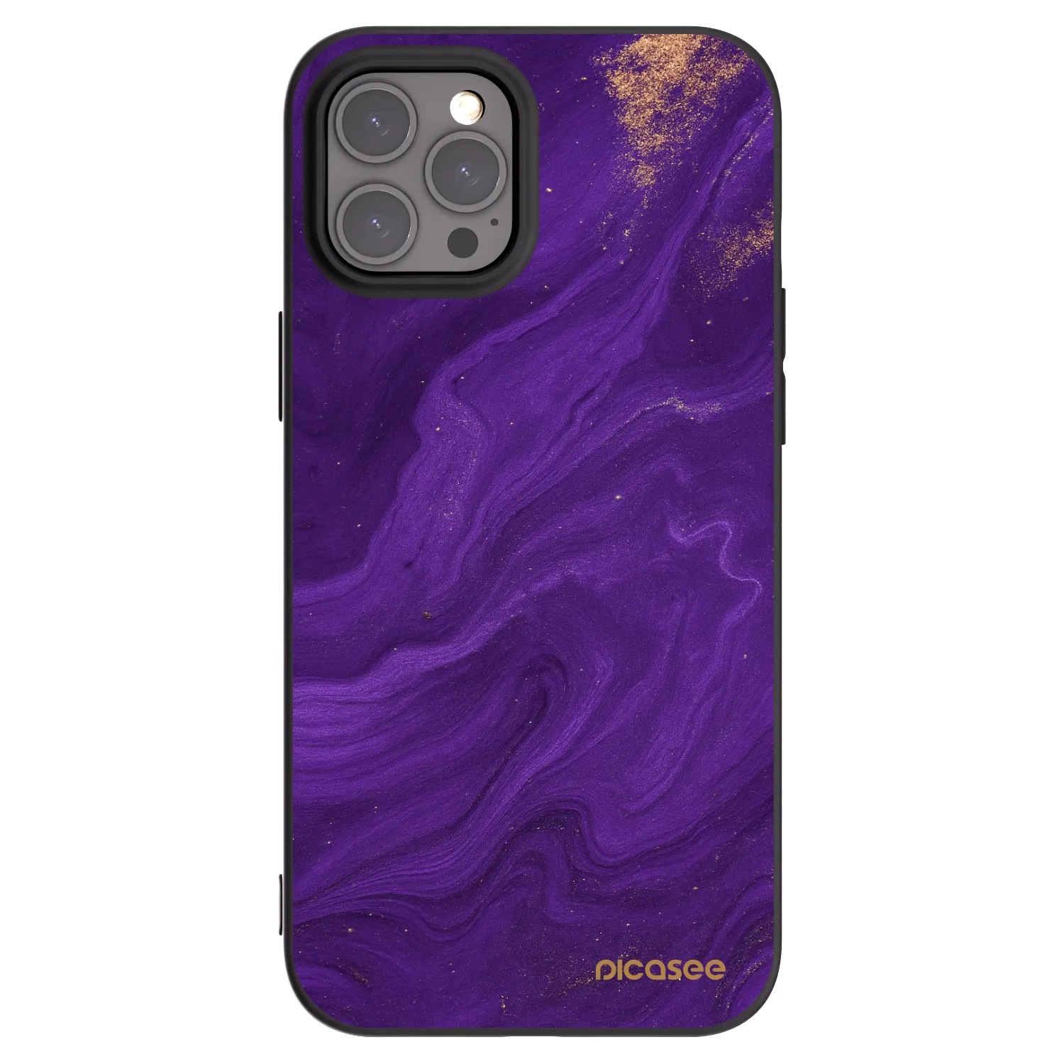 Picasee crna silikonska maskica za Apple iPhone 12 Pro Max - Purple