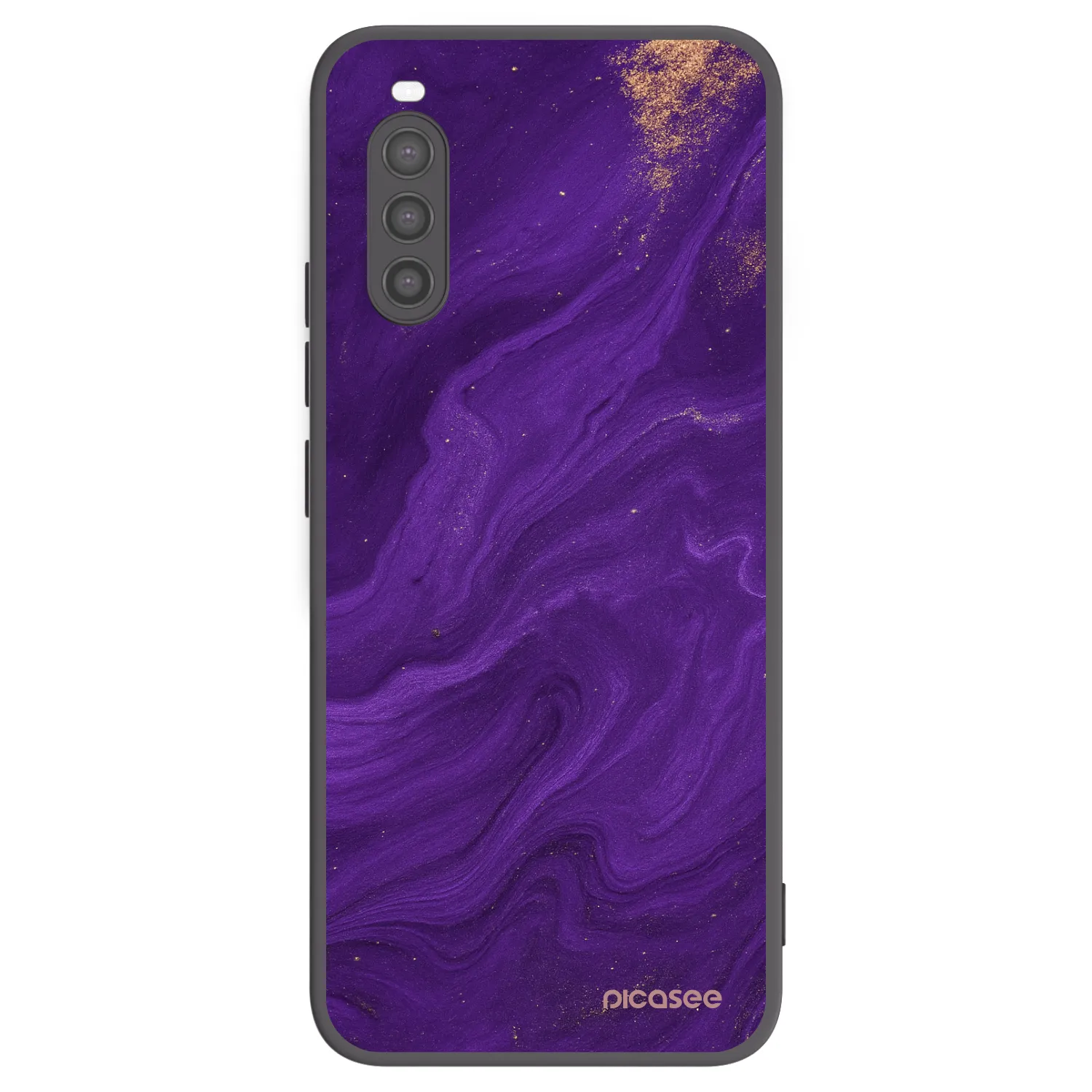 Picasee crna silikonska maskica za Sony Xperia 10 II - Purple