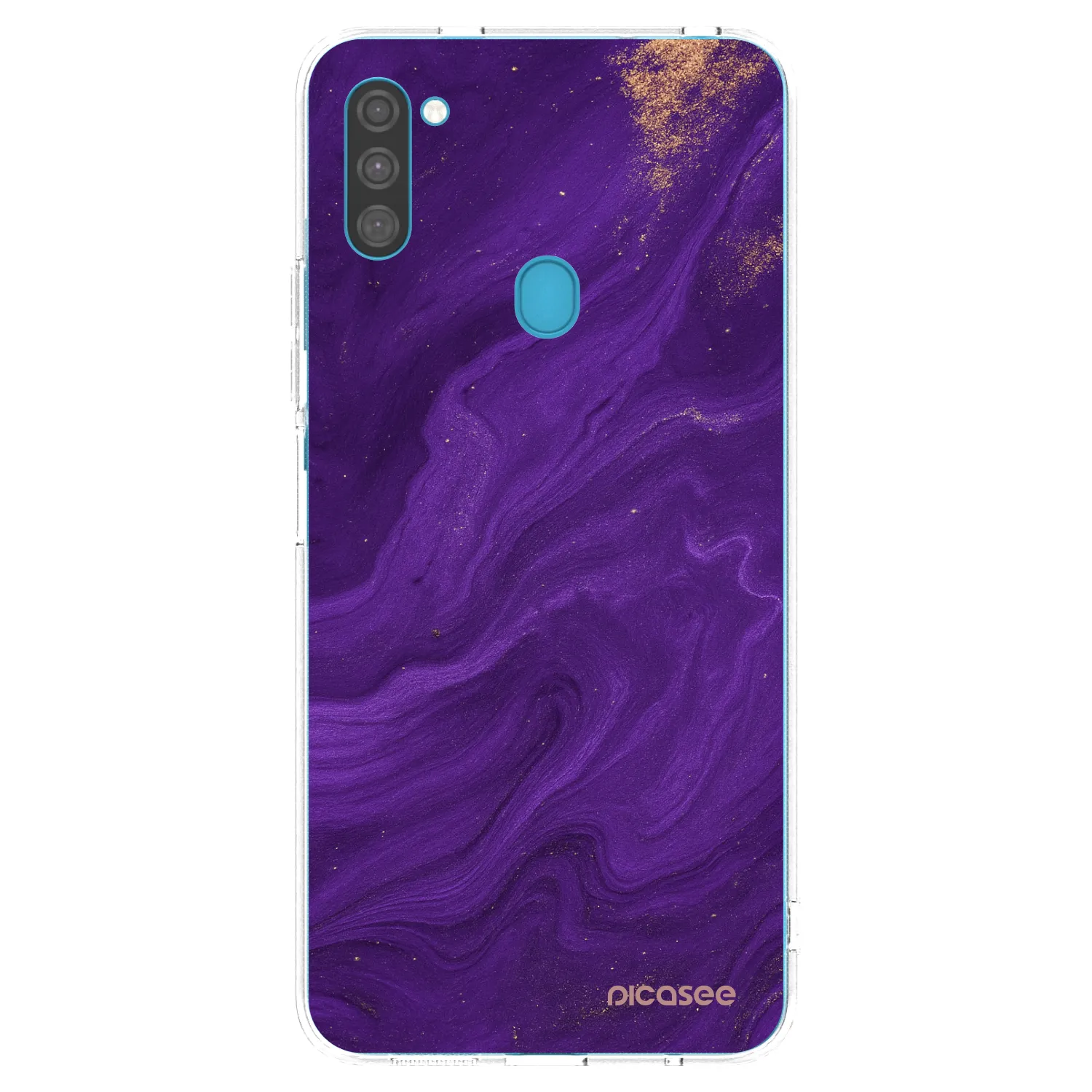 Picasee silikonska prozirna maskica za Samsung Galaxy M11 - Purple
