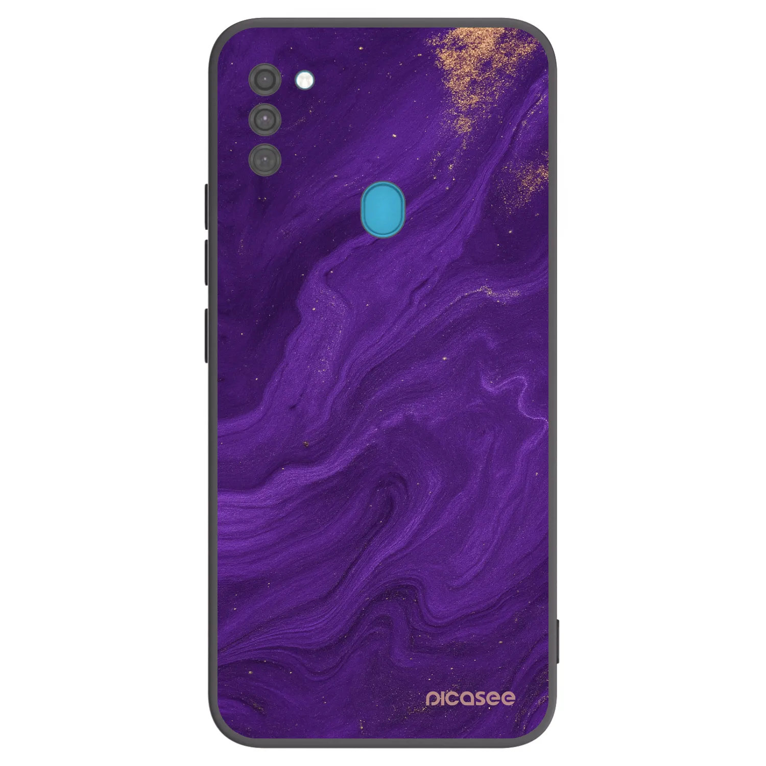 Picasee crna silikonska maskica za Samsung Galaxy M11 - Purple