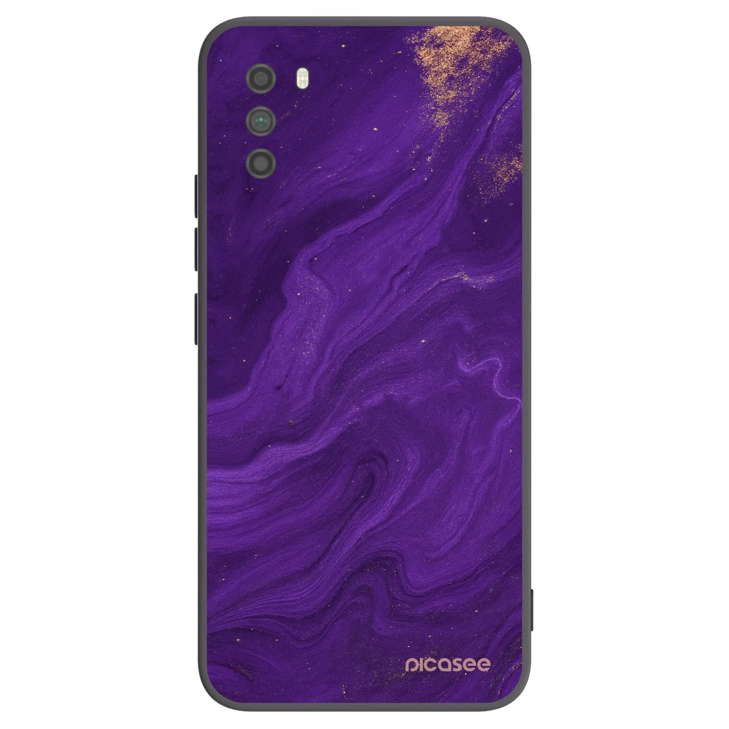 Picasee crna silikonska maskica za Xiaomi Poco M3 - Purple
