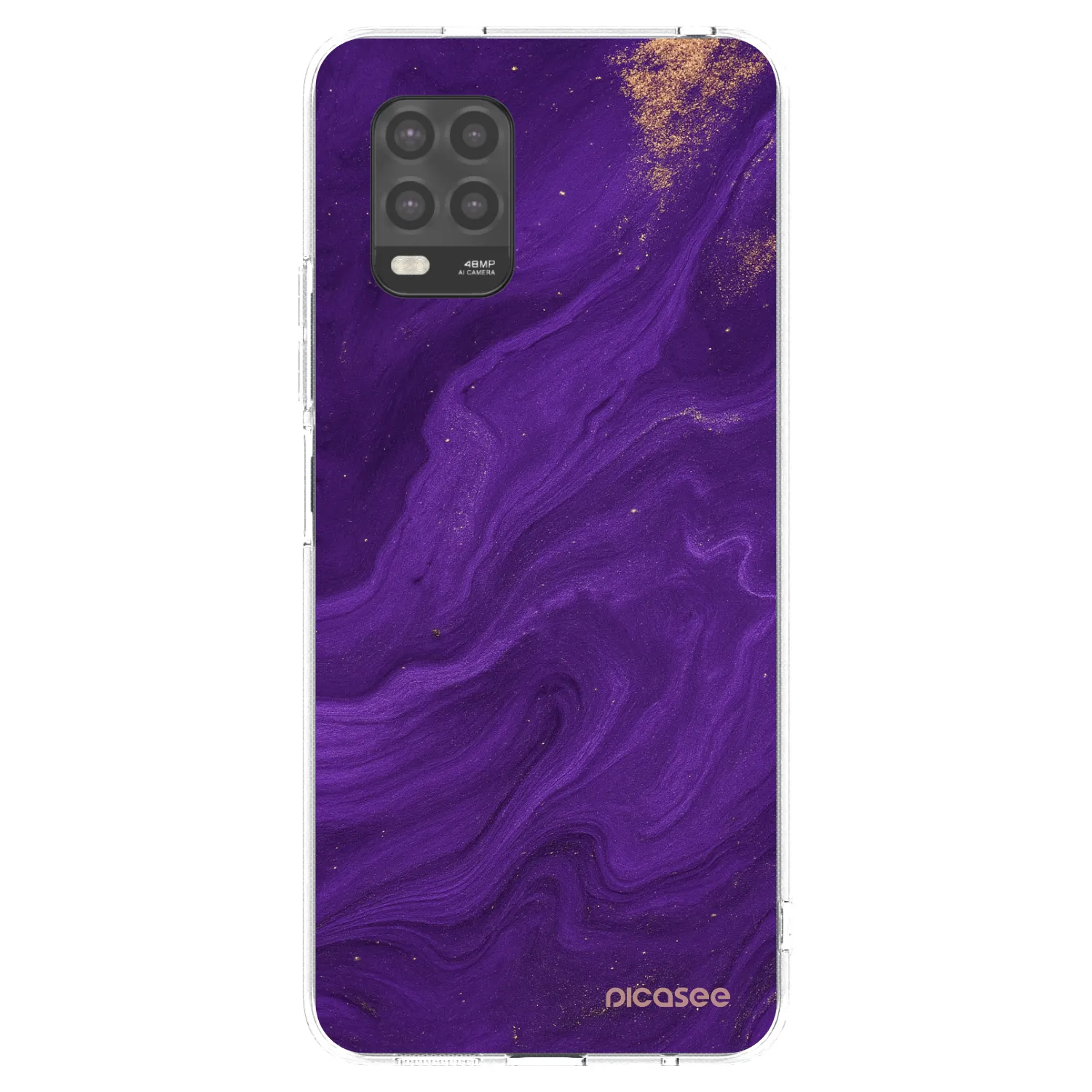 Picasee silikonska prozirna maskica za Xiaomi Mi 10 Lite - Purple