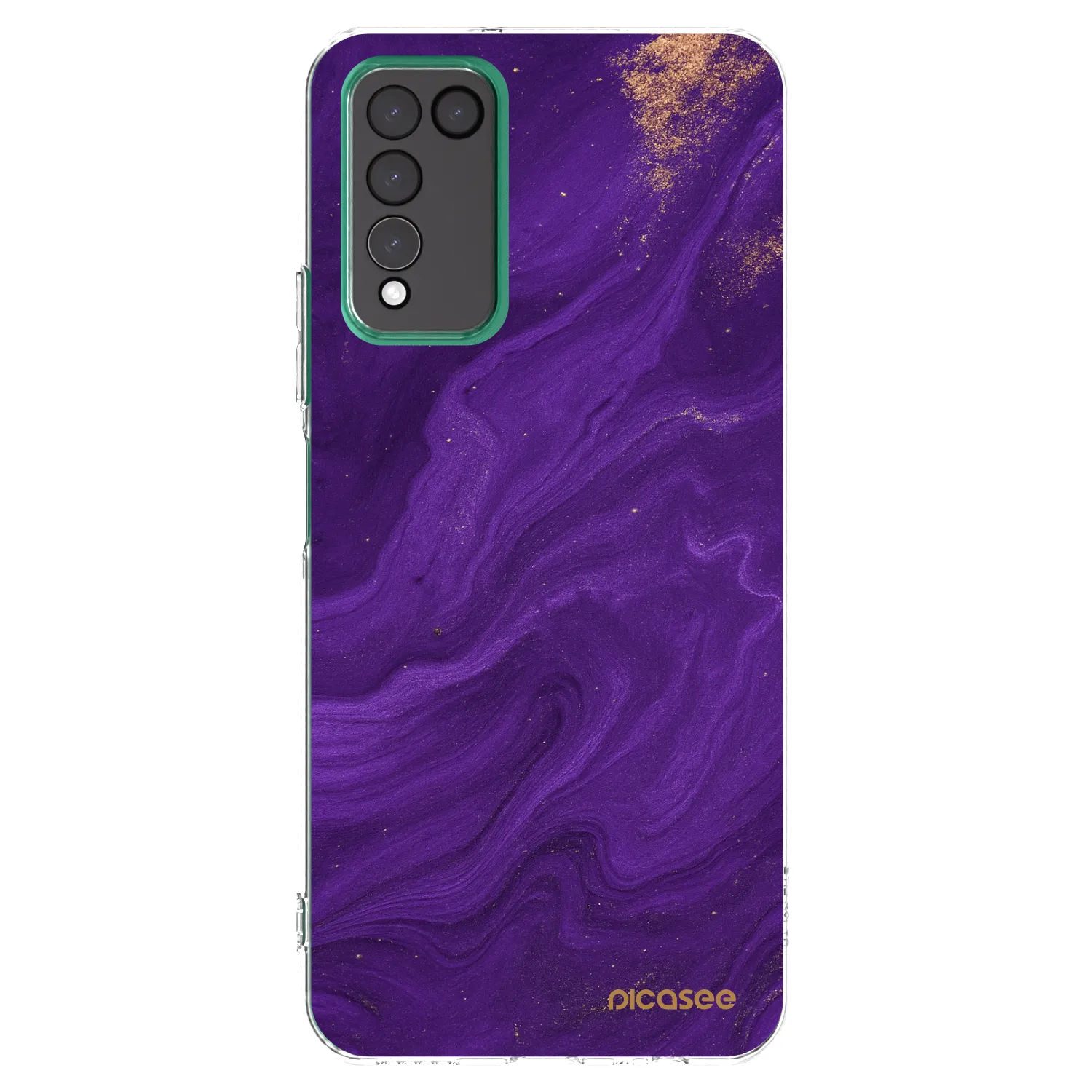 Picasee silikonska prozirna maskica za Honor 10X Lite - Purple