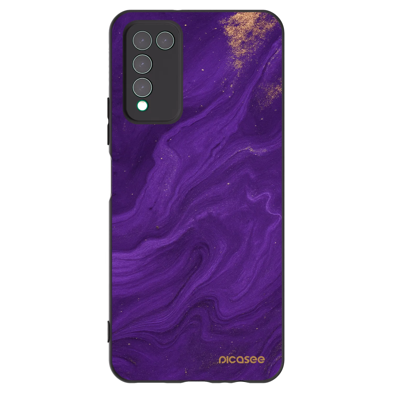 Picasee crna silikonska maskica za Honor 10X Lite - Purple