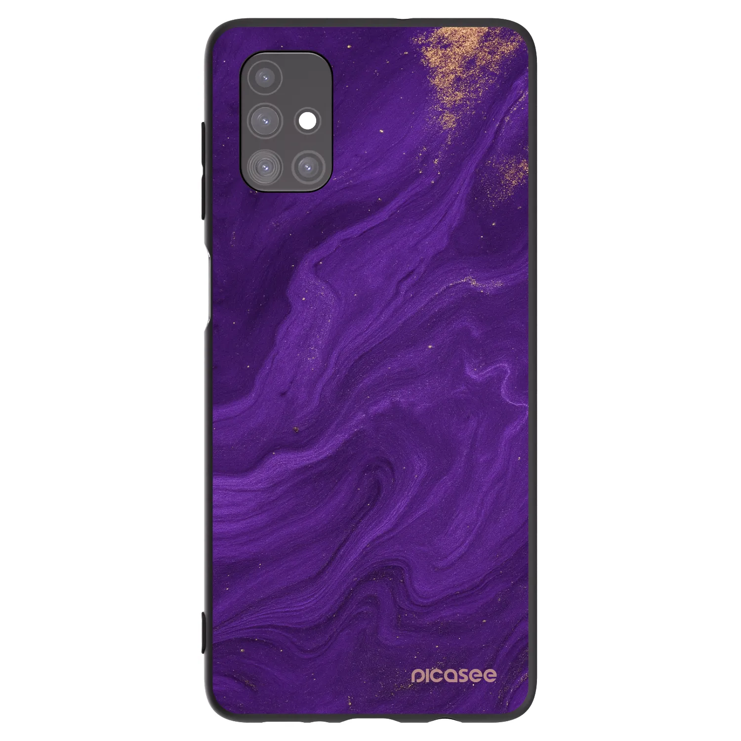 Picasee crna silikonska maskica za Samsung Galaxy M51 M515F - Purple