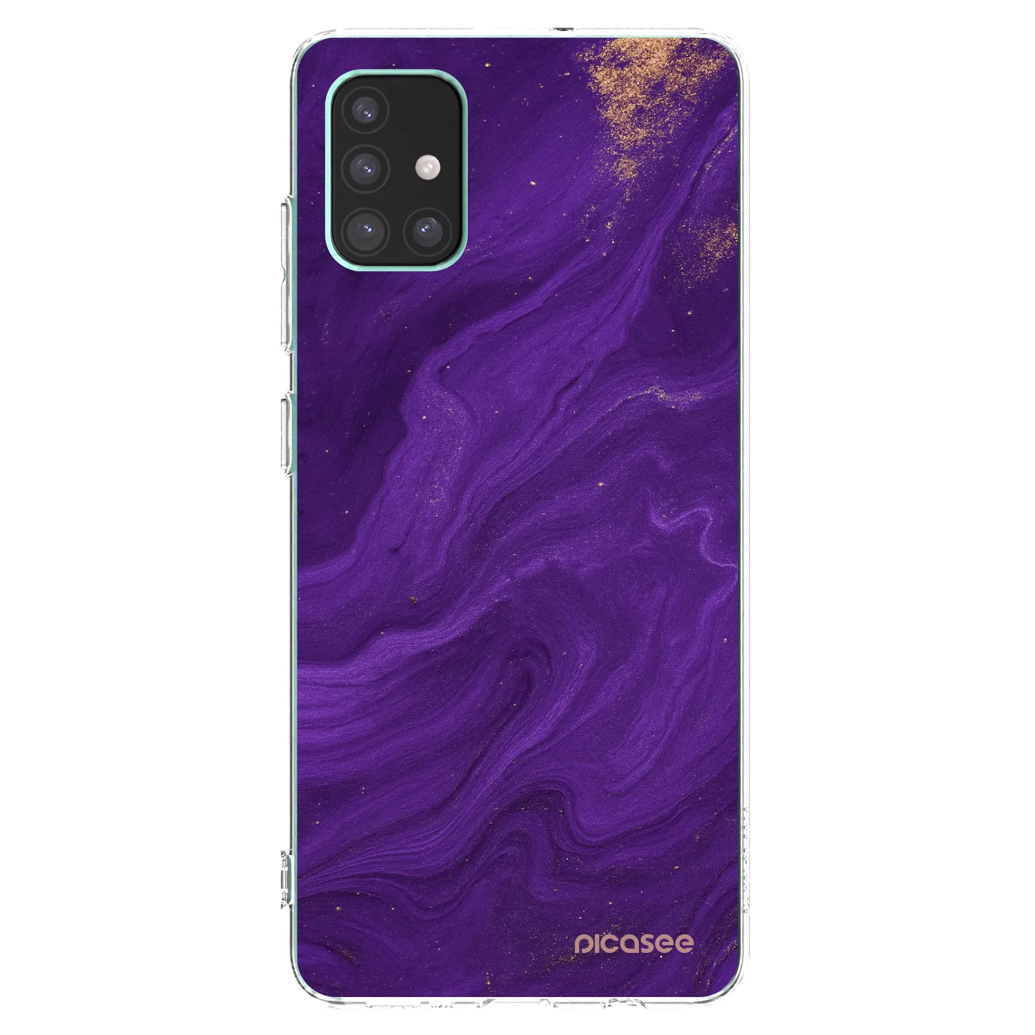Picasee silikonska prozirna maskica za Samsung Galaxy M51 M515F - Purple
