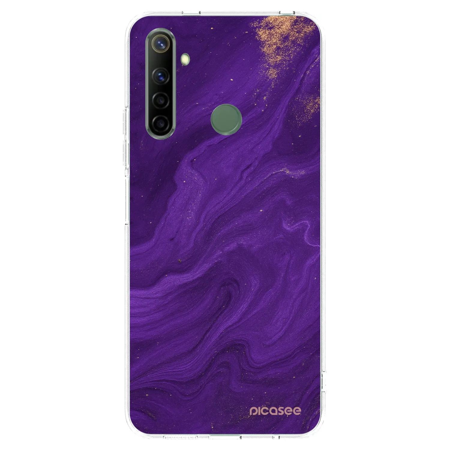 Picasee silikonska prozirna maskica za Realme 6i - Purple