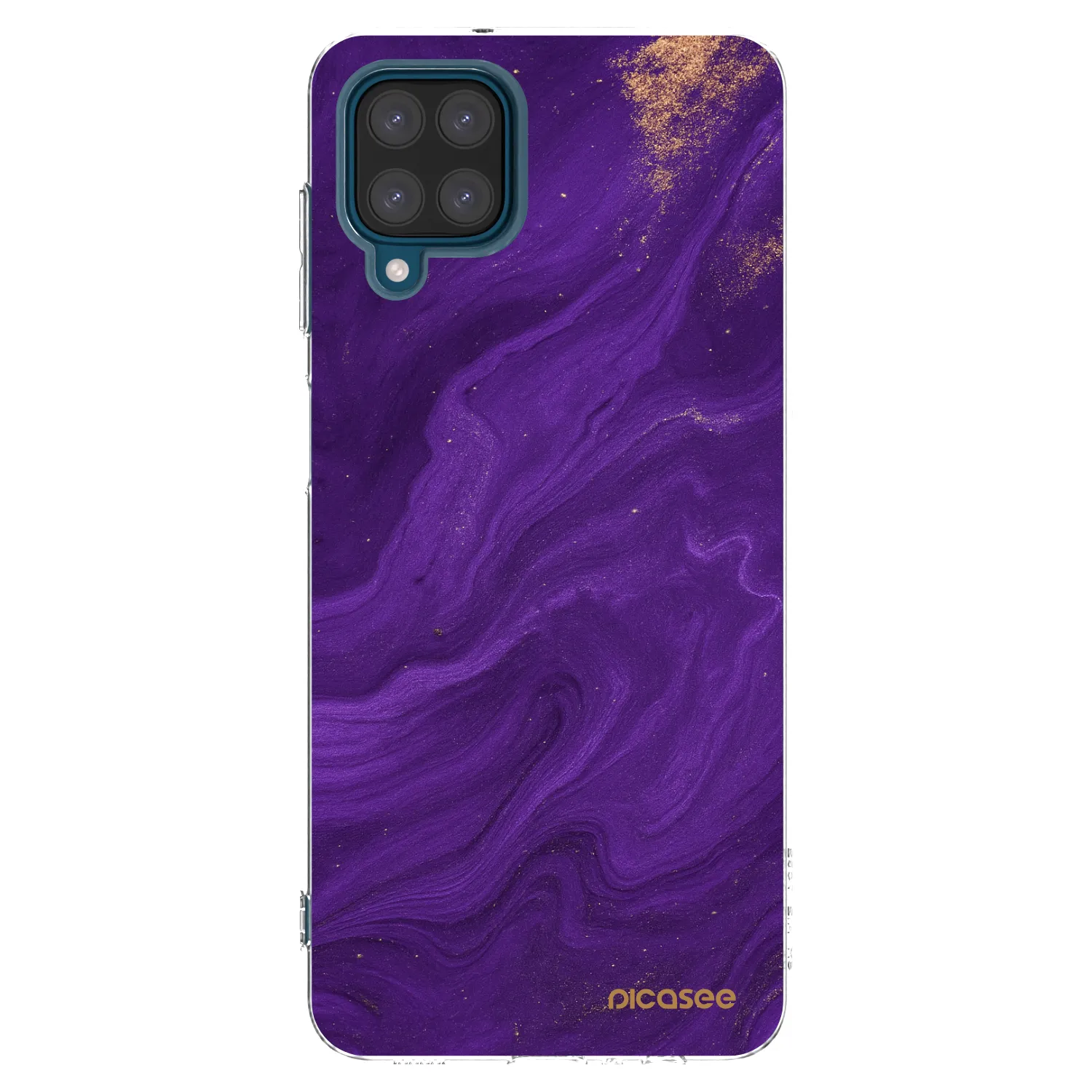 Picasee silikonska prozirna maskica za Samsung Galaxy A12 A125F - Purple