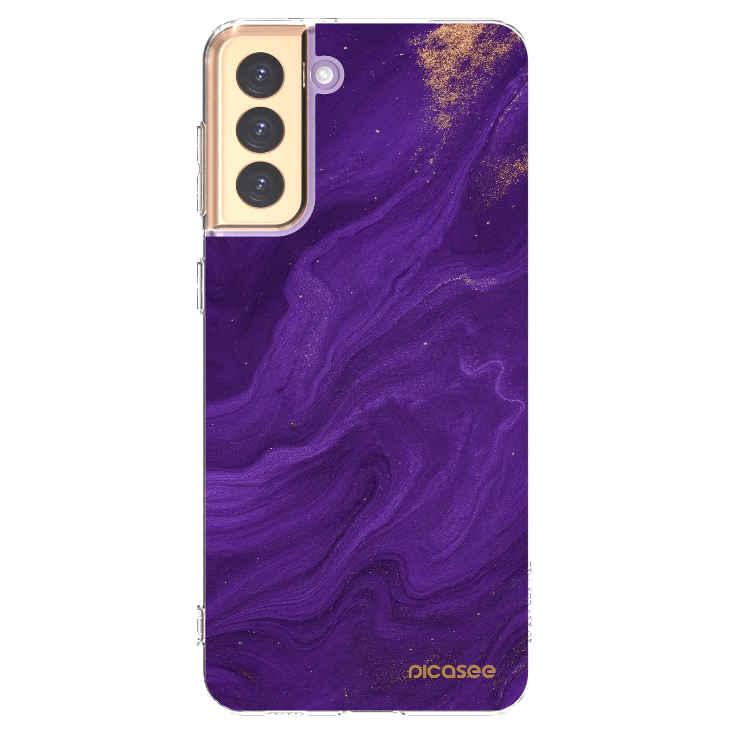 Picasee silikonska prozirna maskica za Samsung Galaxy S21+ 5G G996F - Purple