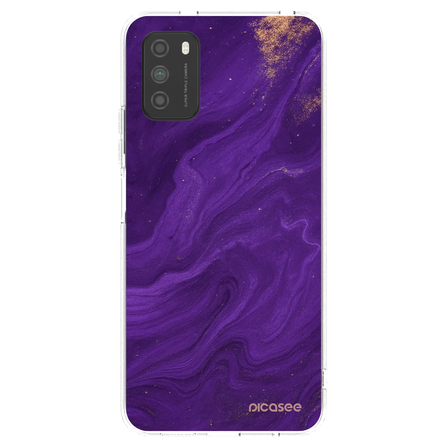Picasee silikonska prozirna maskica za Xiaomi Poco M3 - Purple