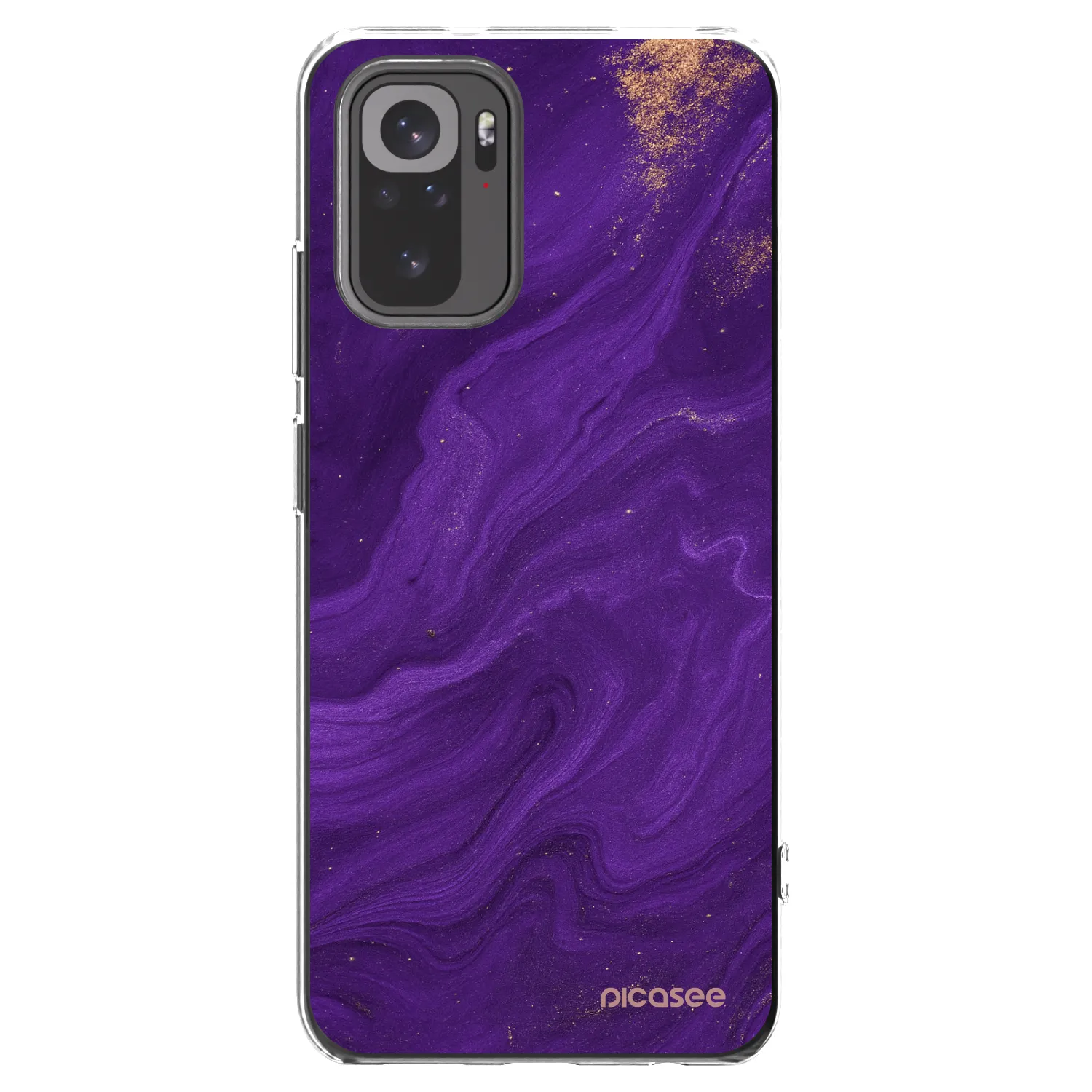 Picasee silikonska prozirna maskica za Xiaomi Redmi Note 10 - Purple