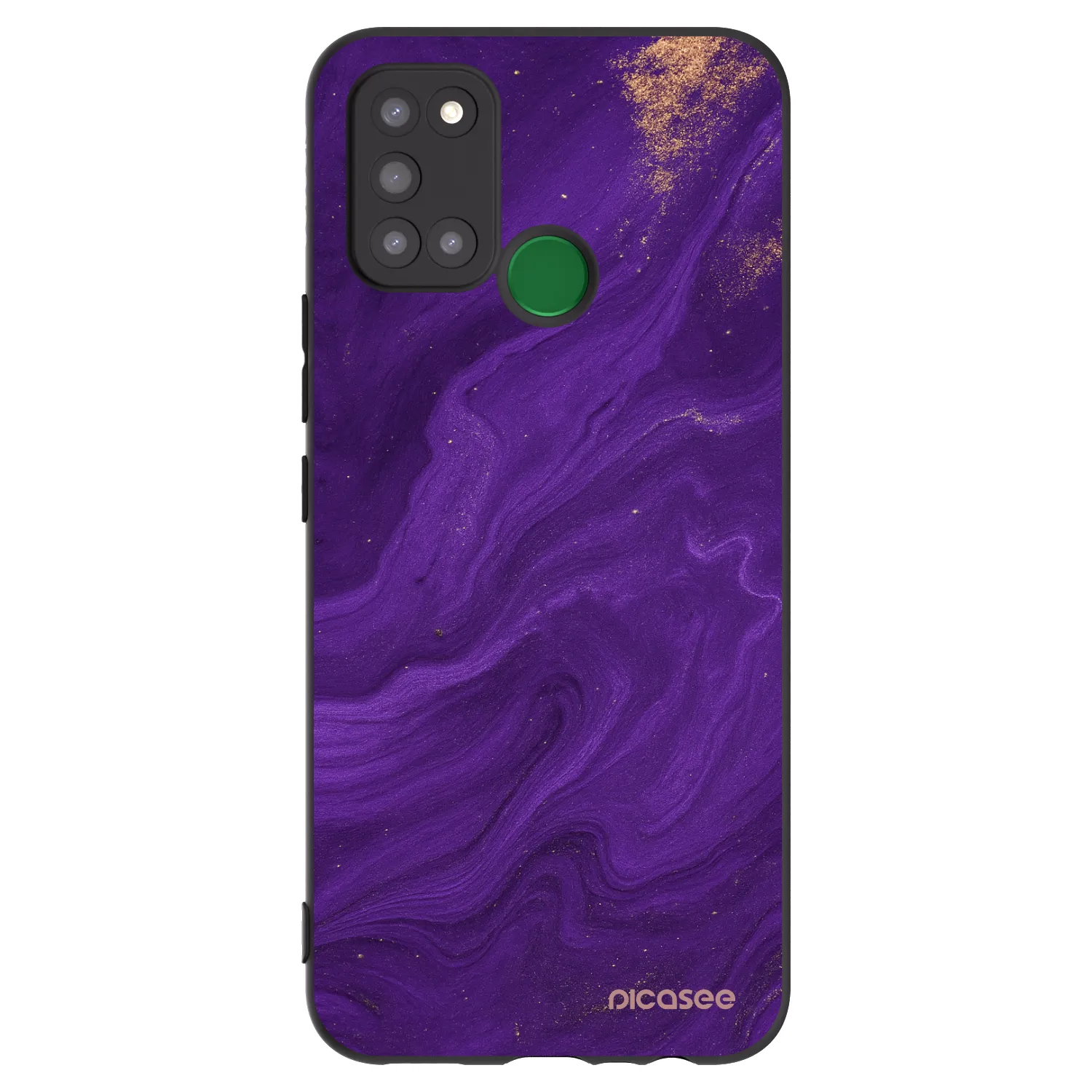 Picasee crna silikonska maskica za Realme 7i - Purple