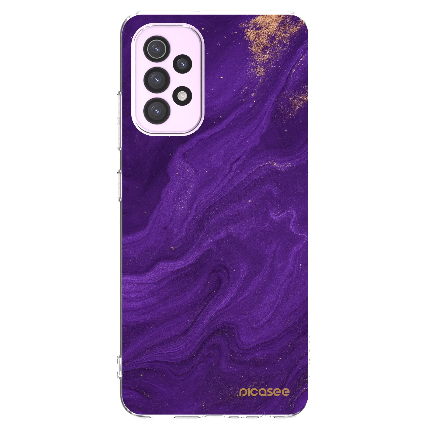 Picasee silikonska prozirna maskica za Samsung Galaxy A32 5G A326B - Purple
