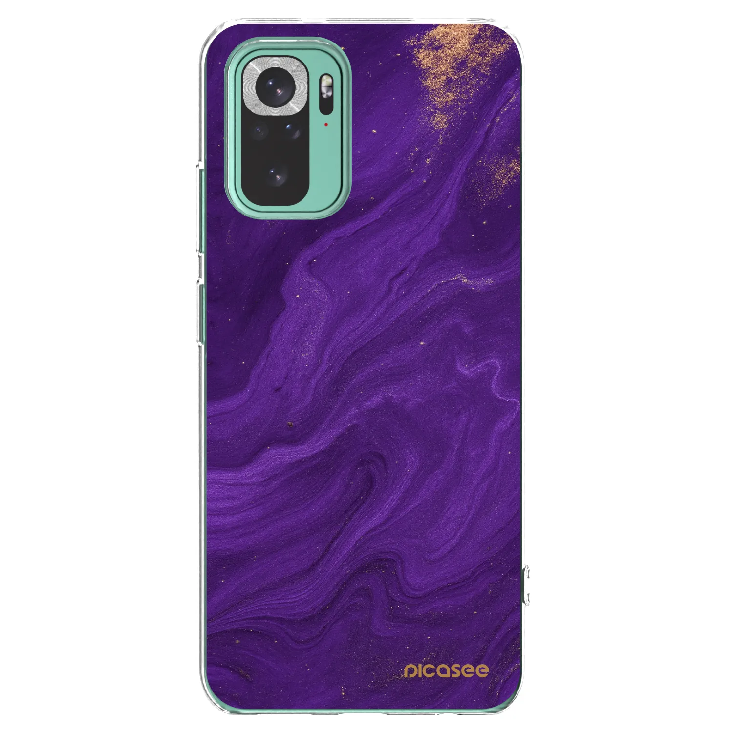 Picasee silikonska prozirna maskica za Xiaomi Redmi Note 10 Pro - Purple