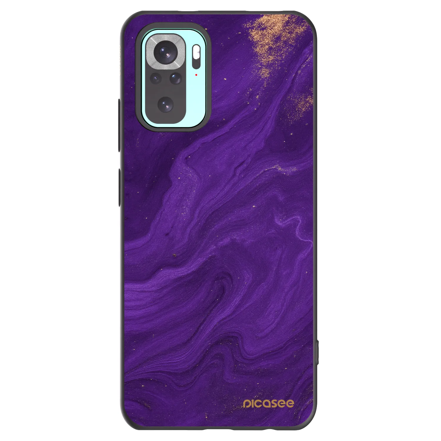 Picasee crna silikonska maskica za Xiaomi Redmi Note 10 Pro - Purple