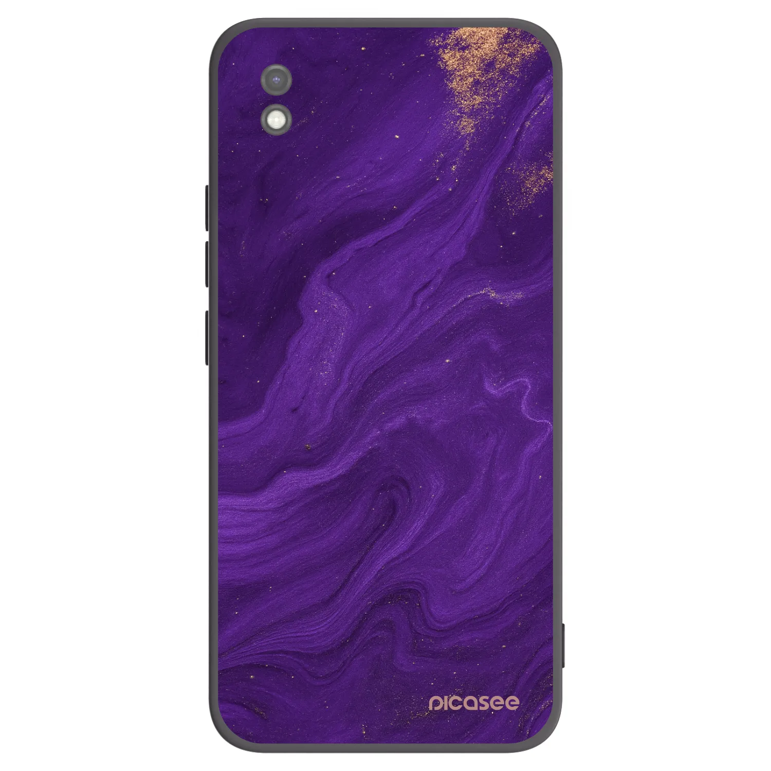 Picasee crna silikonska maskica za Xiaomi Redmi 9AT - Purple