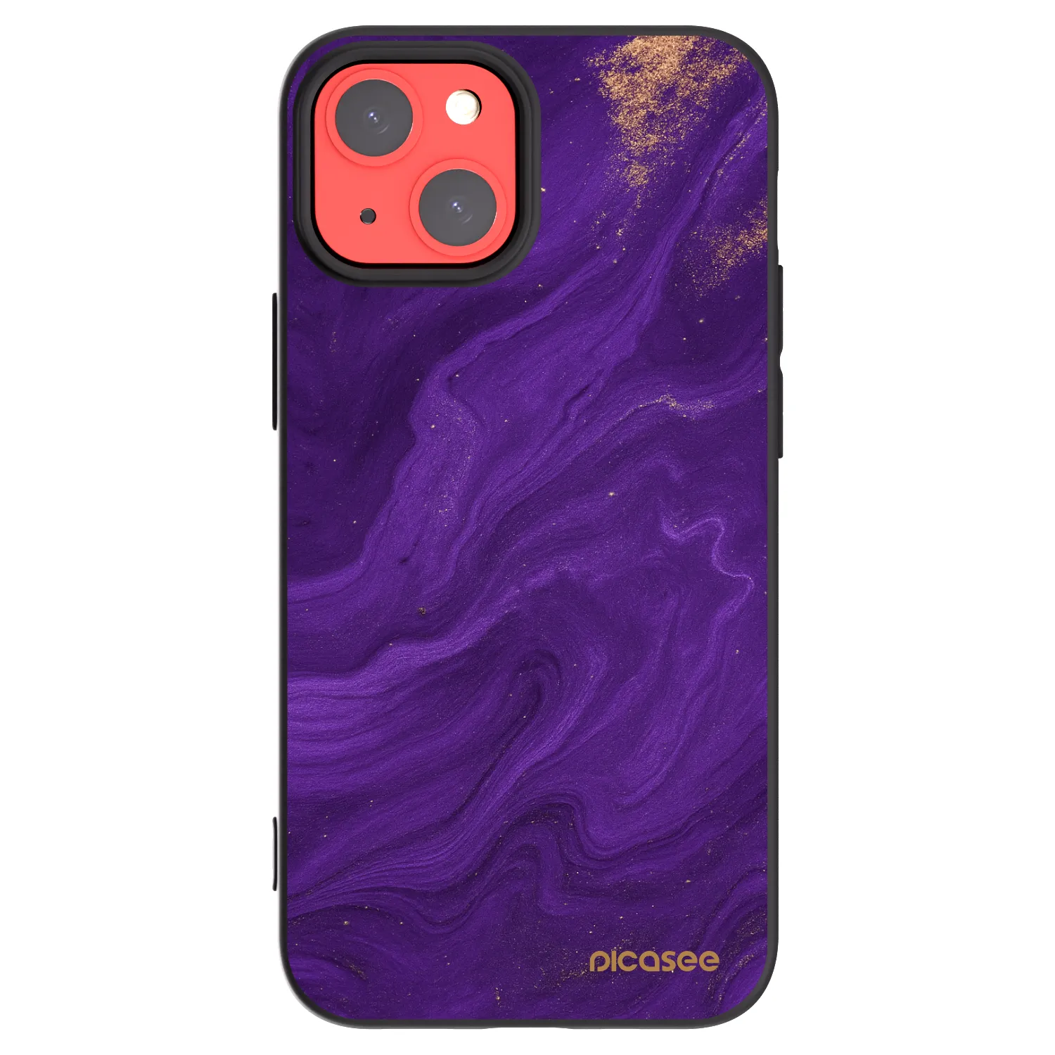 Picasee crna silikonska maskica za Apple iPhone 13 mini - Purple