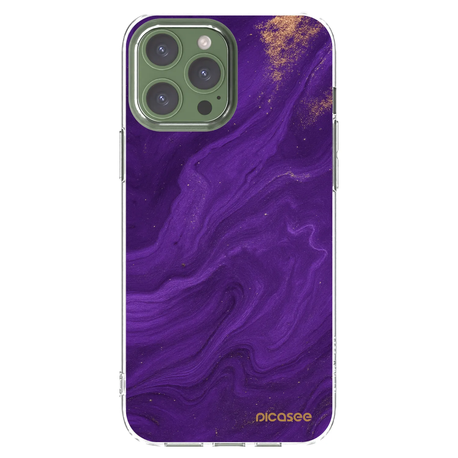 Picasee silikonska prozirna maskica za Apple iPhone 13 Pro Max - Purple