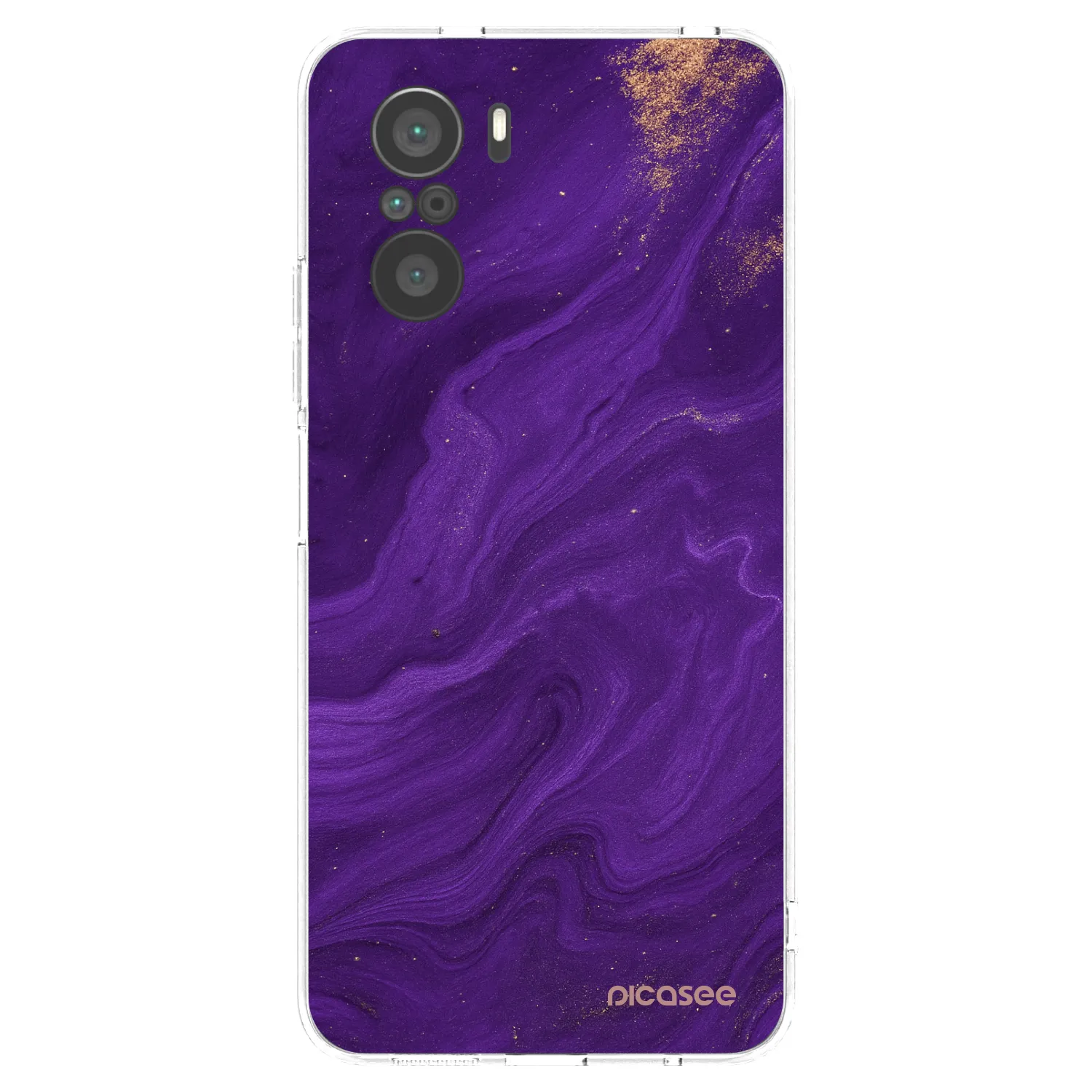 Picasee silikonska prozirna maskica za Xiaomi Poco F3 - Purple