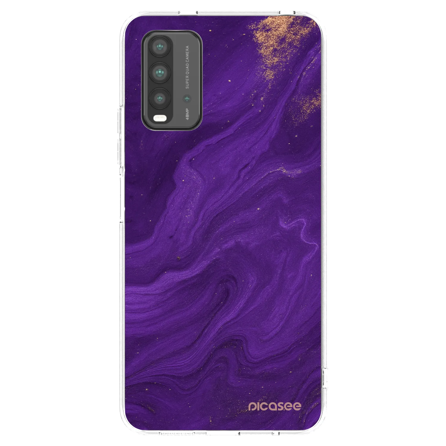 Picasee silikonska prozirna maskica za Xiaomi Redmi 9T - Purple