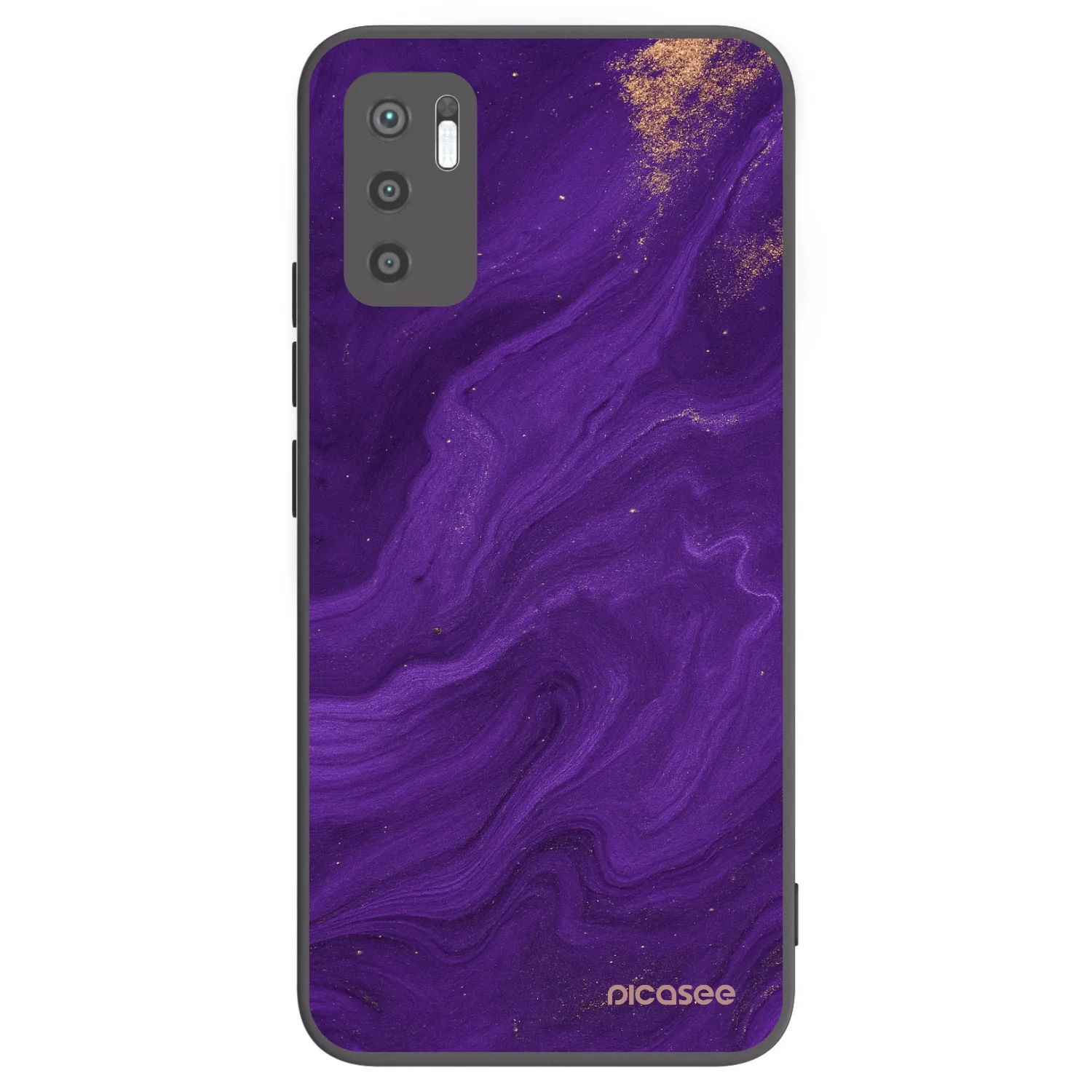 Picasee crna silikonska maskica za Xiaomi Redmi Note 10 5G - Purple
