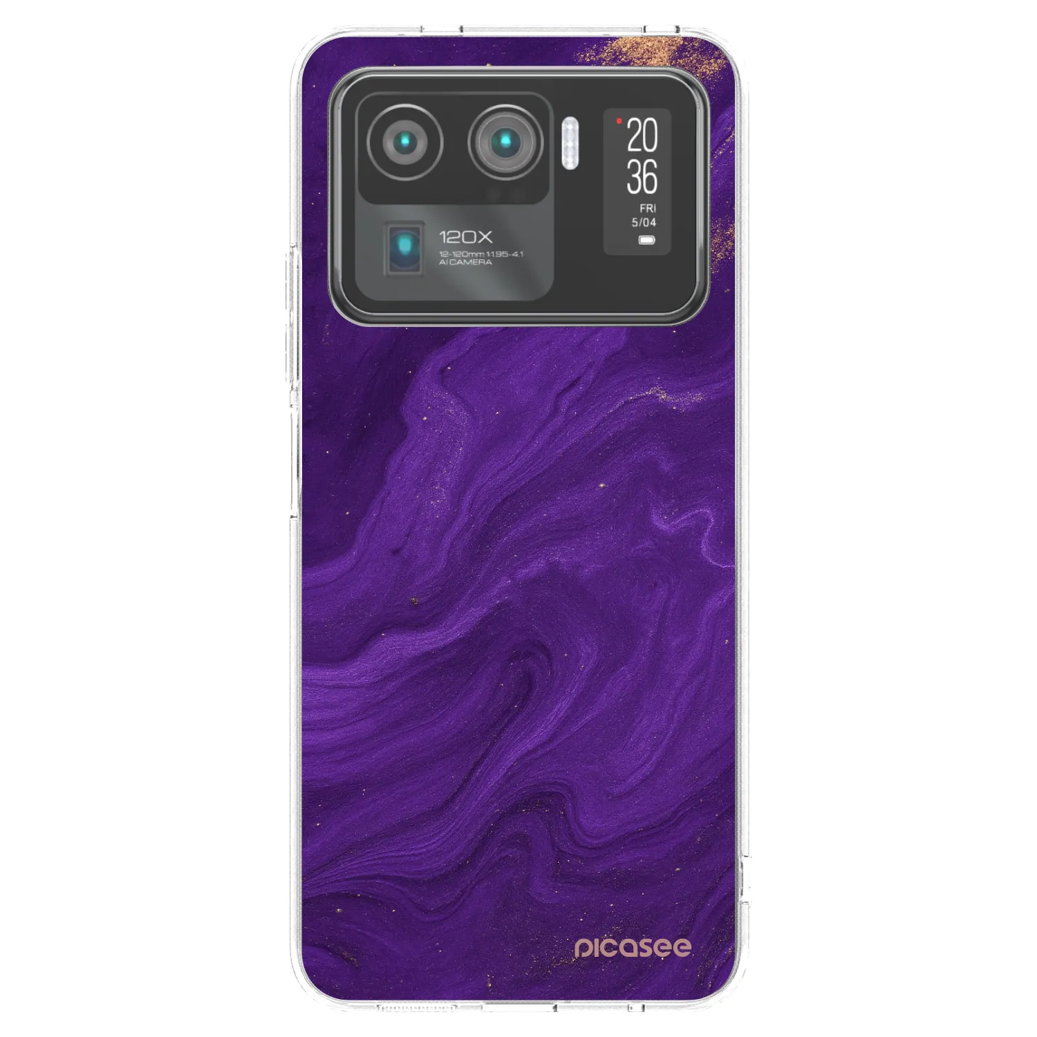 Picasee silikonska prozirna maskica za Xiaomi Mi 11 Ultra - Purple