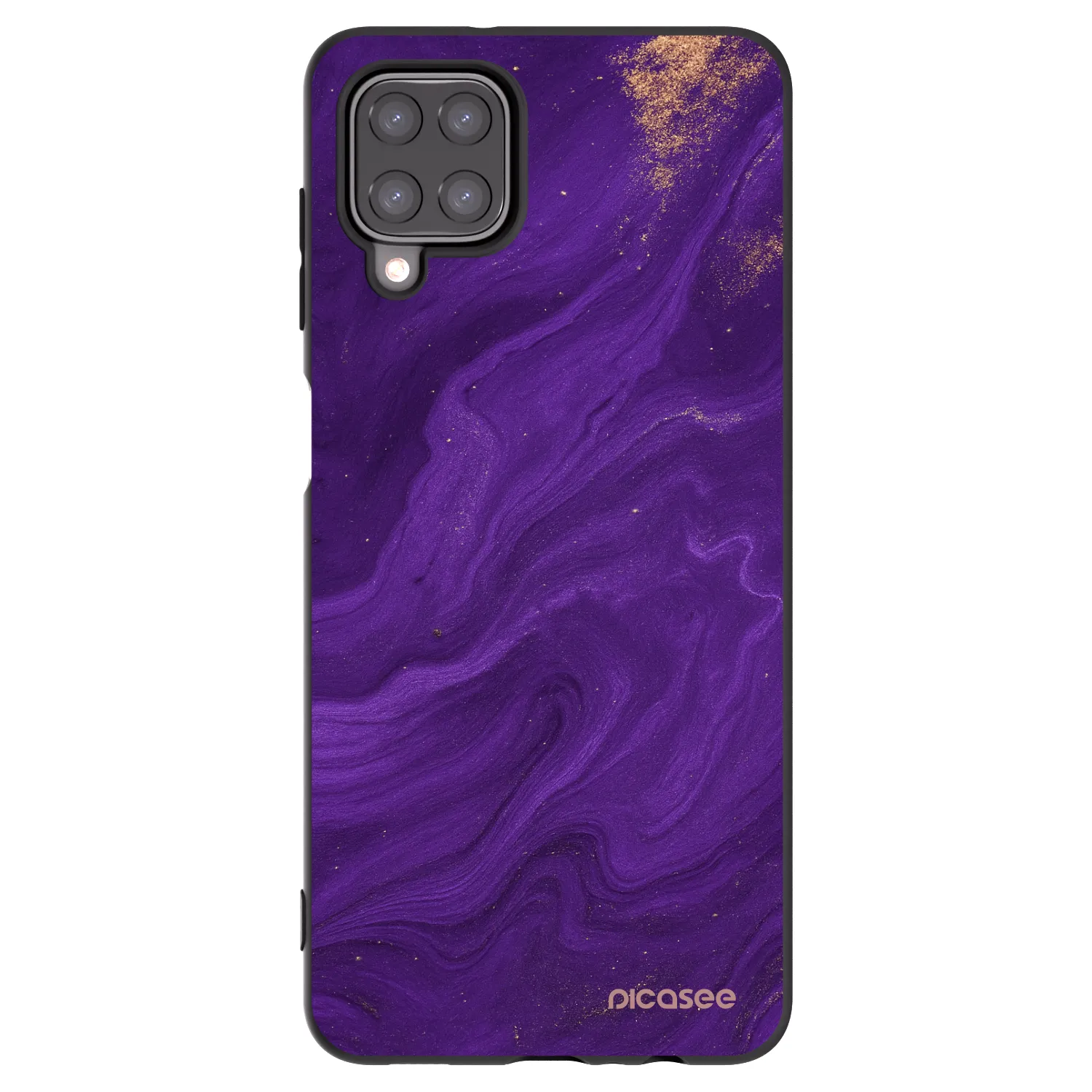 Picasee crna silikonska maskica za Samsung Galaxy M12 M127F - Purple