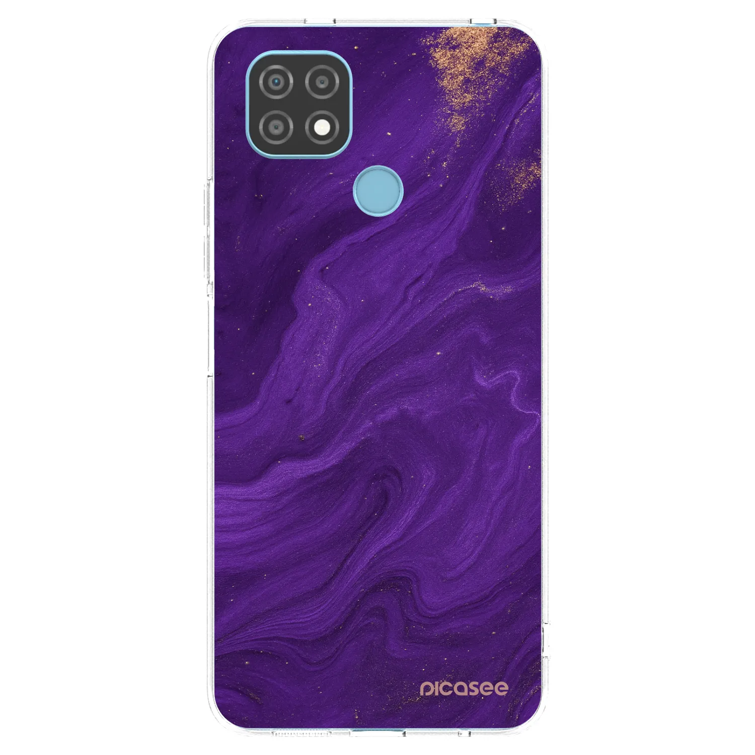 Picasee silikonska prozirna maskica za Realme C21 - Purple