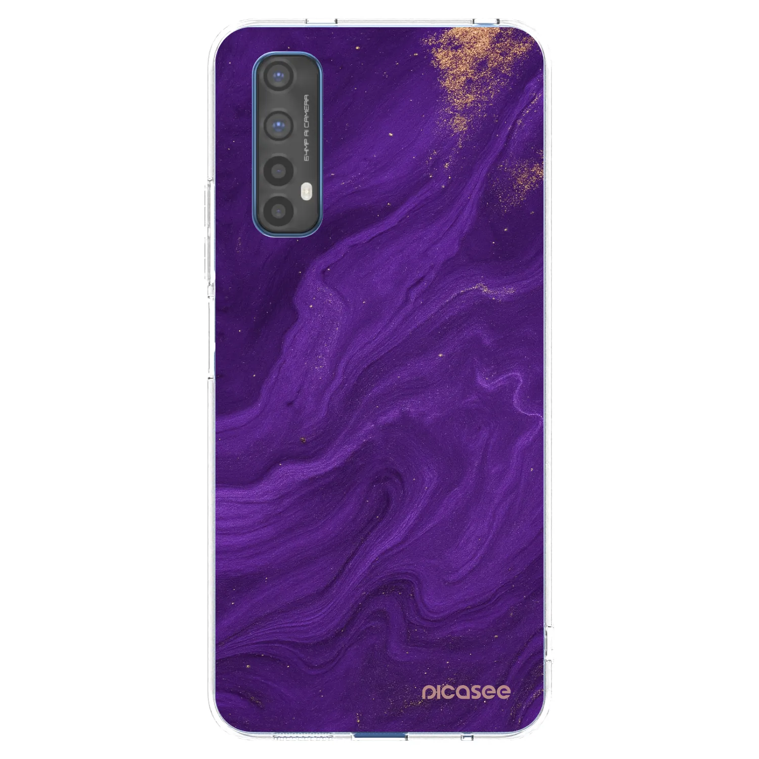 Picasee silikonska prozirna maskica za Realme 7 - Purple