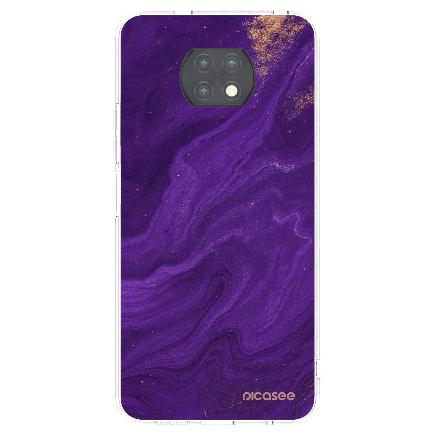 Picasee silikonska prozirna maskica za Xiaomi Redmi Note 9T - Purple
