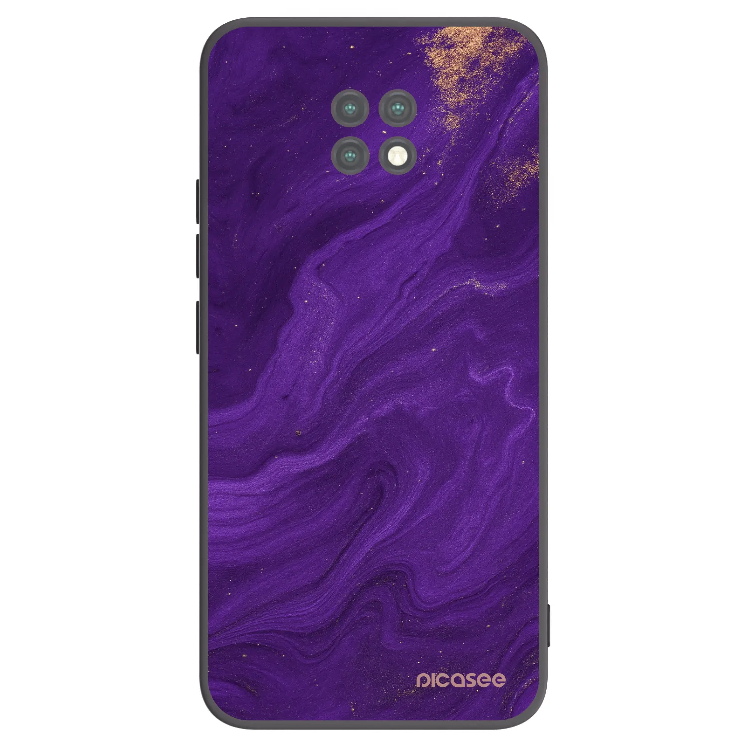 Picasee crna silikonska maskica za Xiaomi Redmi Note 9T - Purple