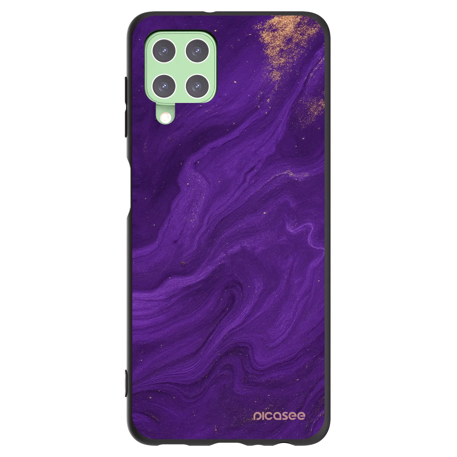 Picasee crna silikonska maskica za Samsung Galaxy A22 A225F 4G - Purple